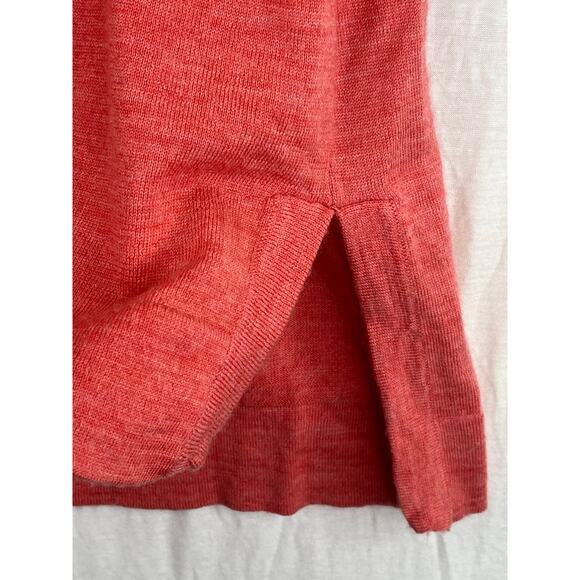 J. Jill Merino Wool 3/4 sleeve tunic sweater in coral, size L, EUC - Picture 8 of 9